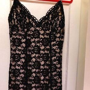Black lace long dress size 11/12